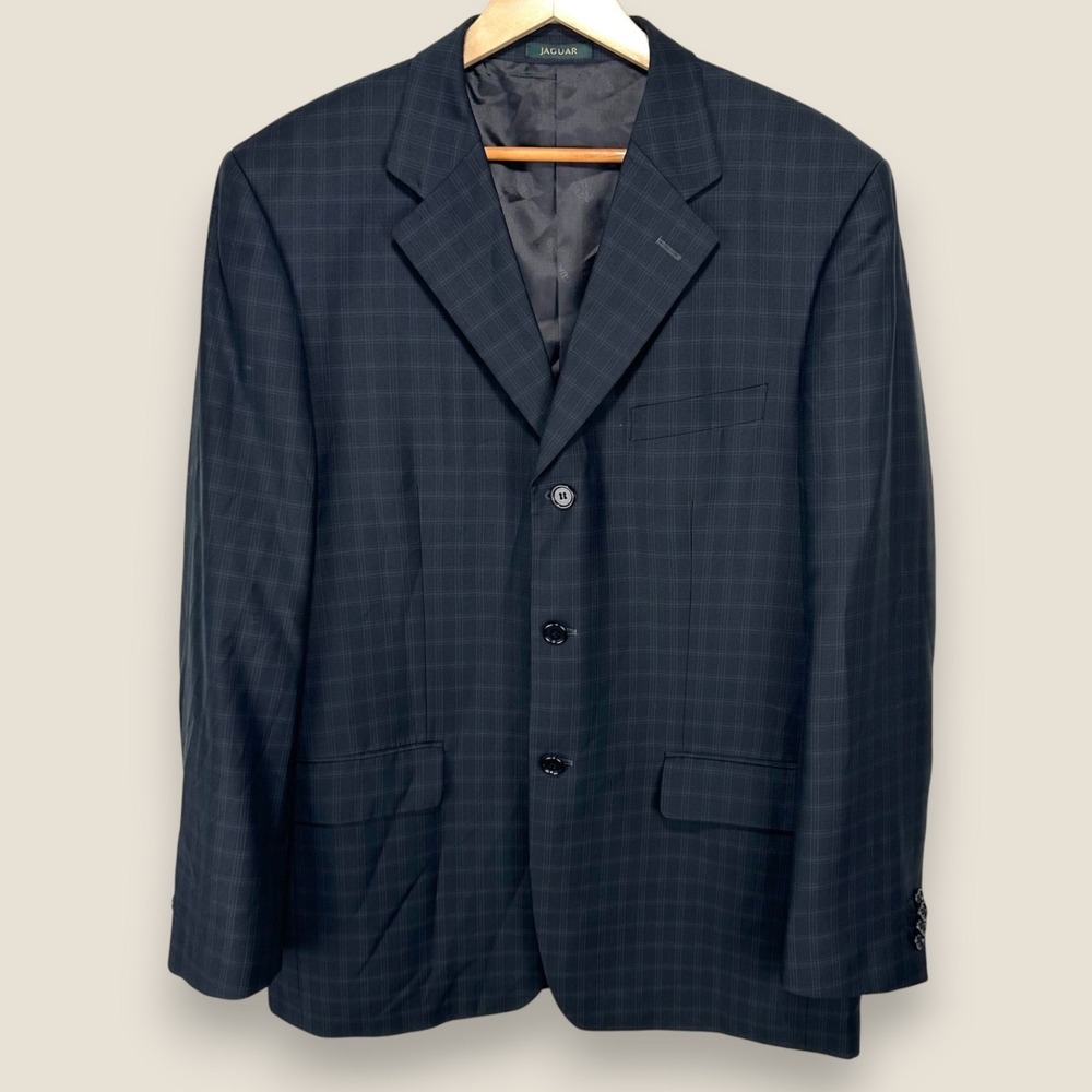 Loro Piana Jaguar Winter Tasmanian Sport Coat Men 42R (52 EUR) Black Check 3 Btn